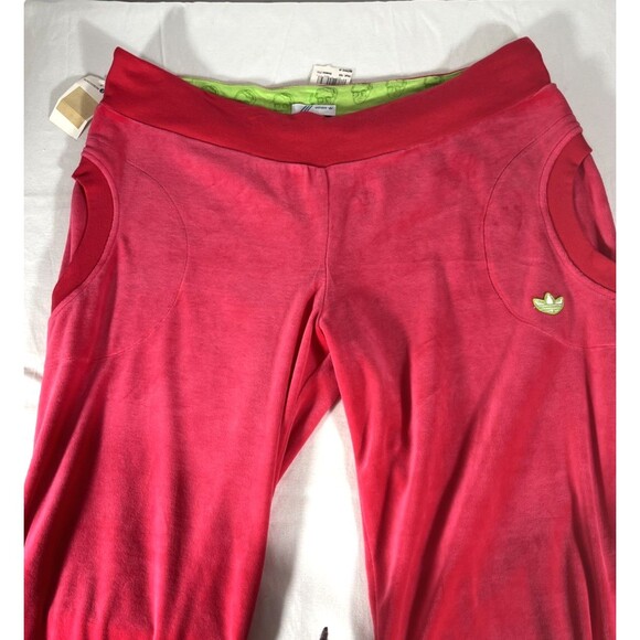 Adidas Velour Joggers XL – Red w/ Pink Undertone, Y2K Streetwear - Picture 5 of 12